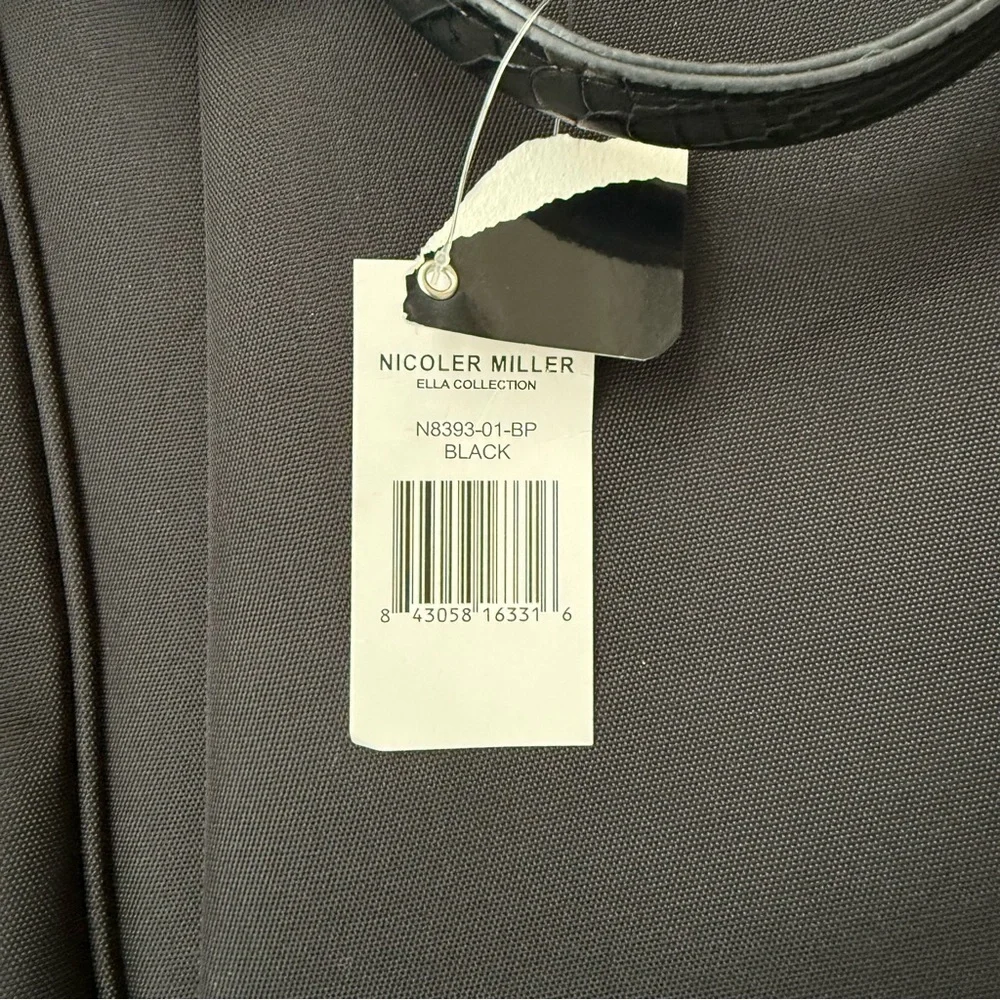 Nicole Miller Large Travel Laptop Backpack Bag Black